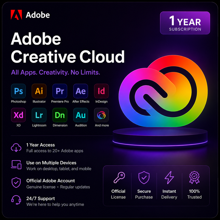 Adobe Creative Cloud All Apps (1-Year Subscription)