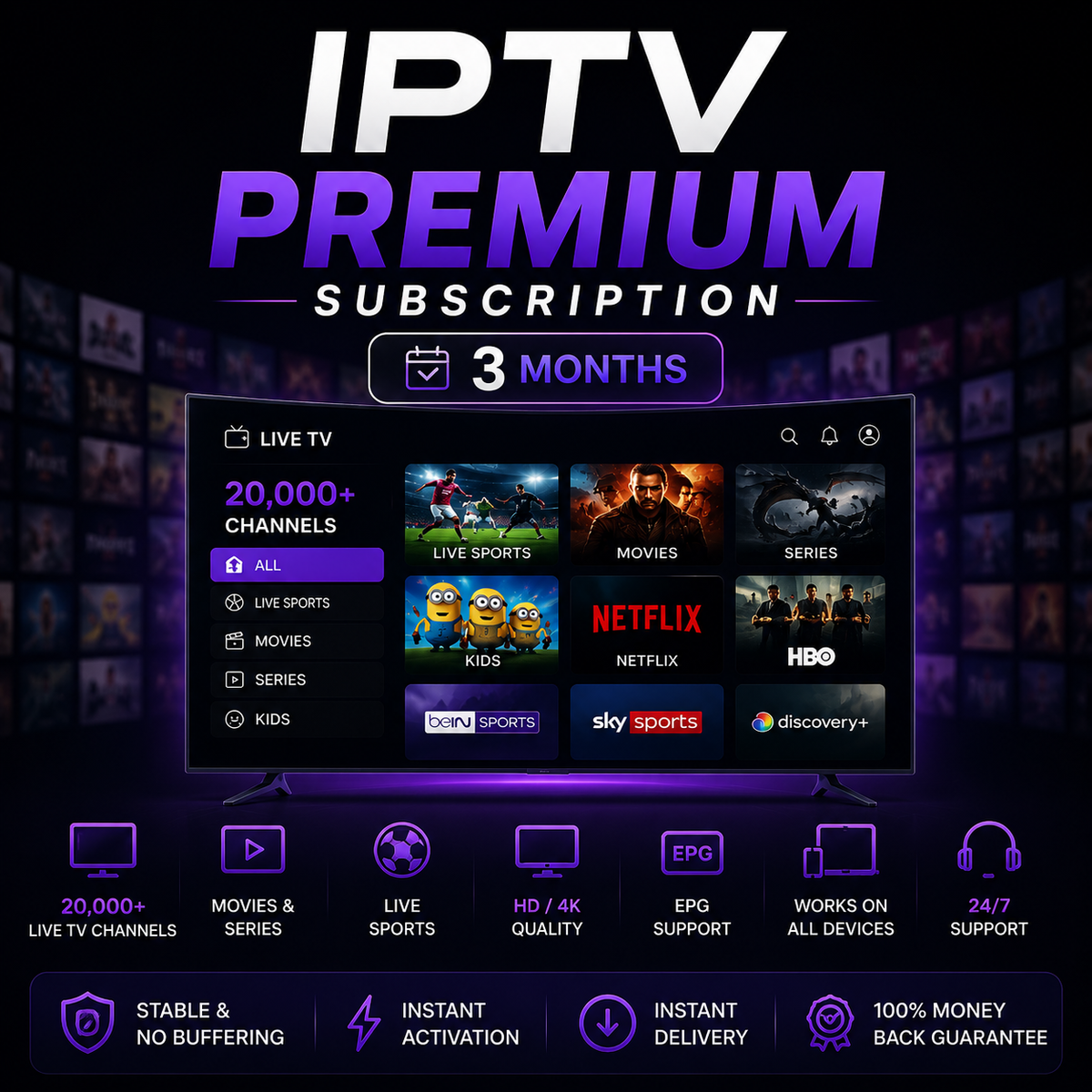 Premium ITV – 3 Month Subscription 🔥